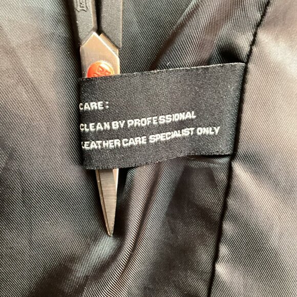 Jos. A. Bank Executive Collection Mens Large Leather Dress Jacket Black - Picture 10 of 10